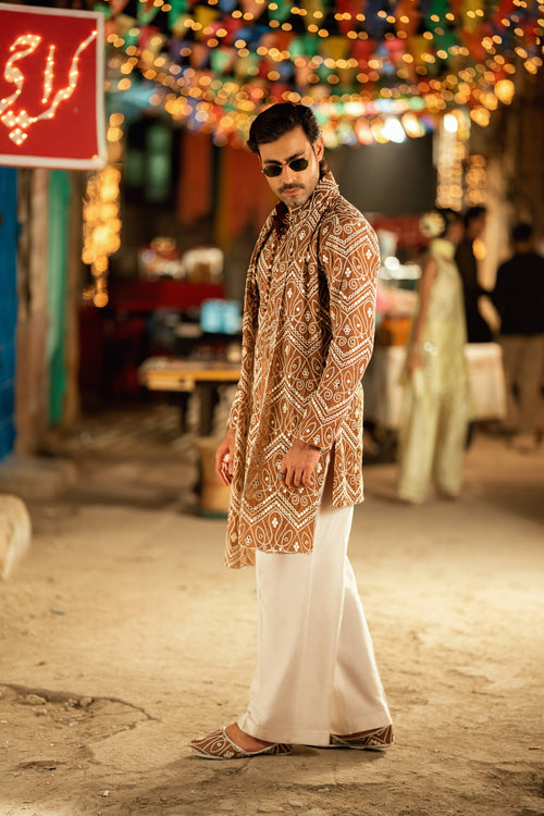 NAQOOSH – BROWN KURTA PAJAMA