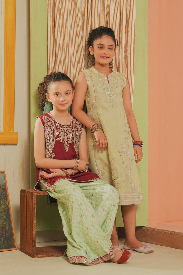 Pale Green Embroidered Dress