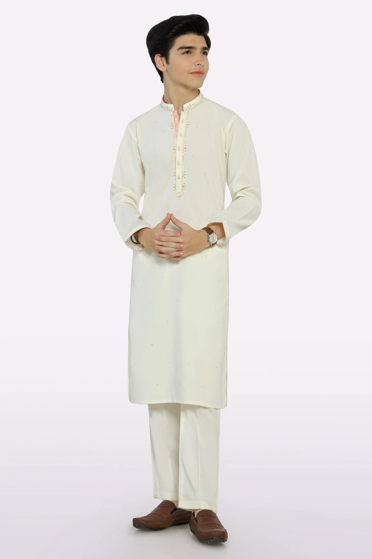Cream Boys Kurta Pajama