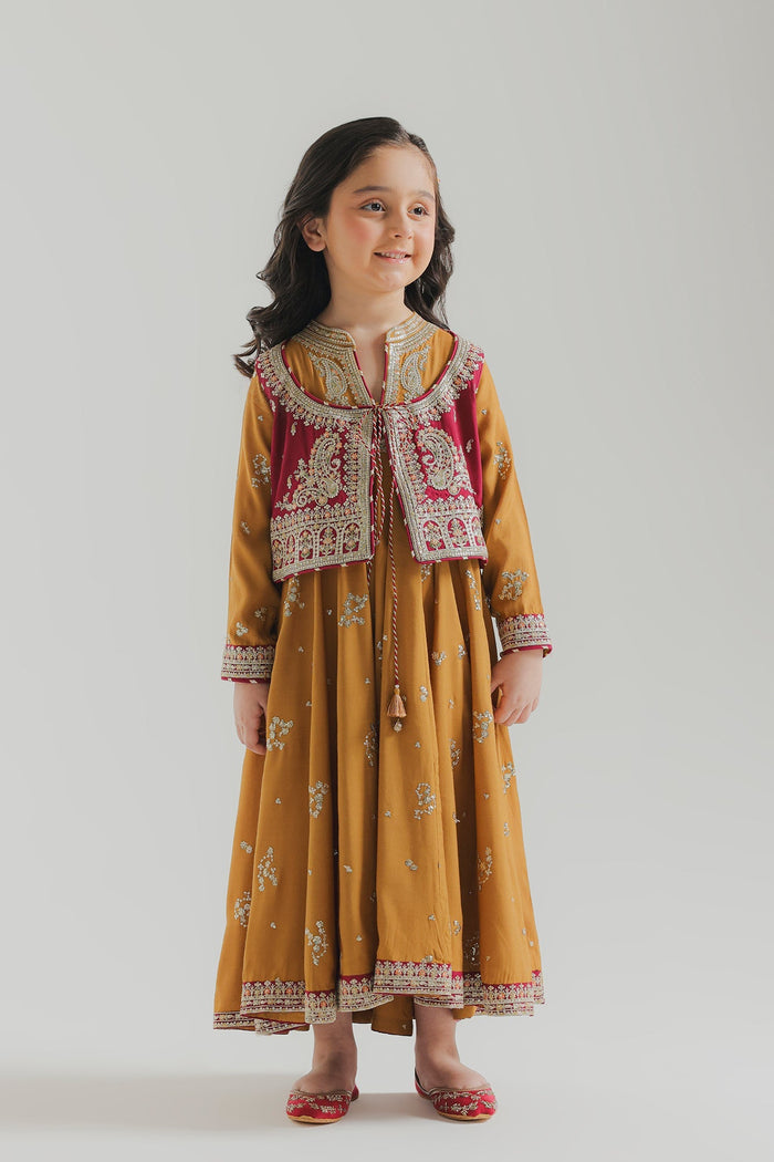 Mustard Yellow Embroidered Suit