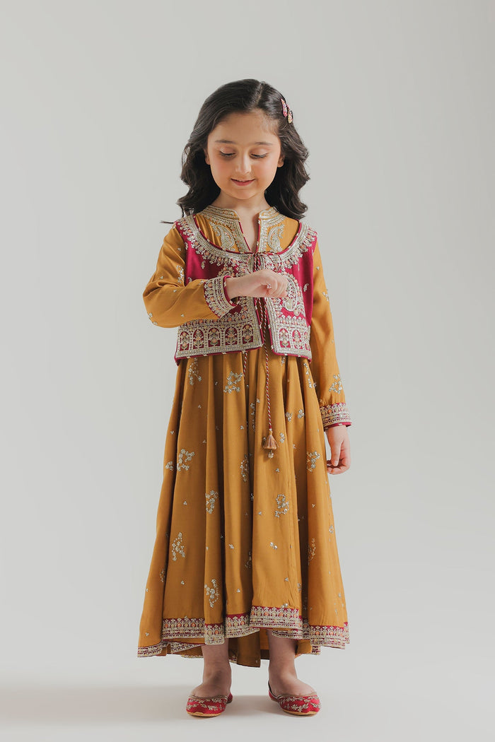 Mustard Yellow Embroidered Suit