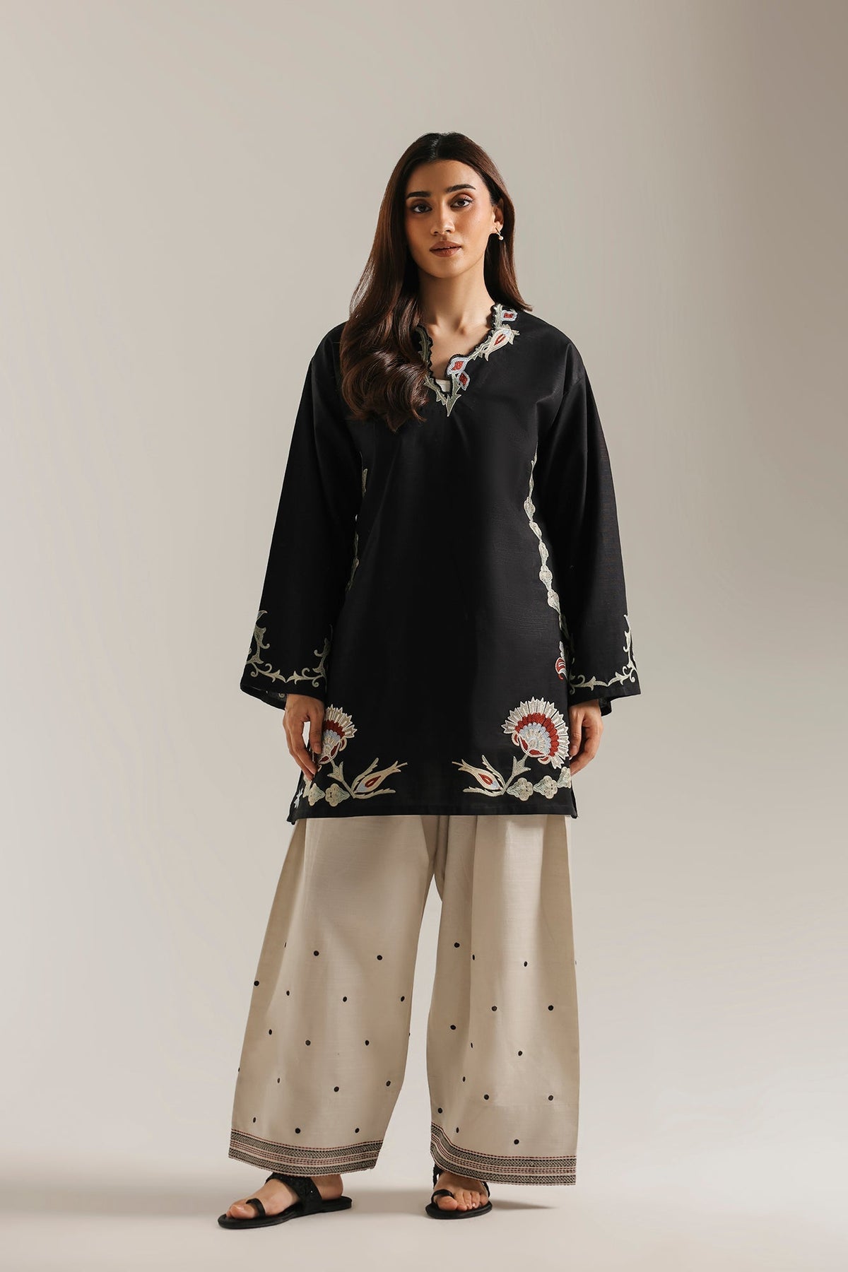 Embroidered 2 Piece Suit E9541