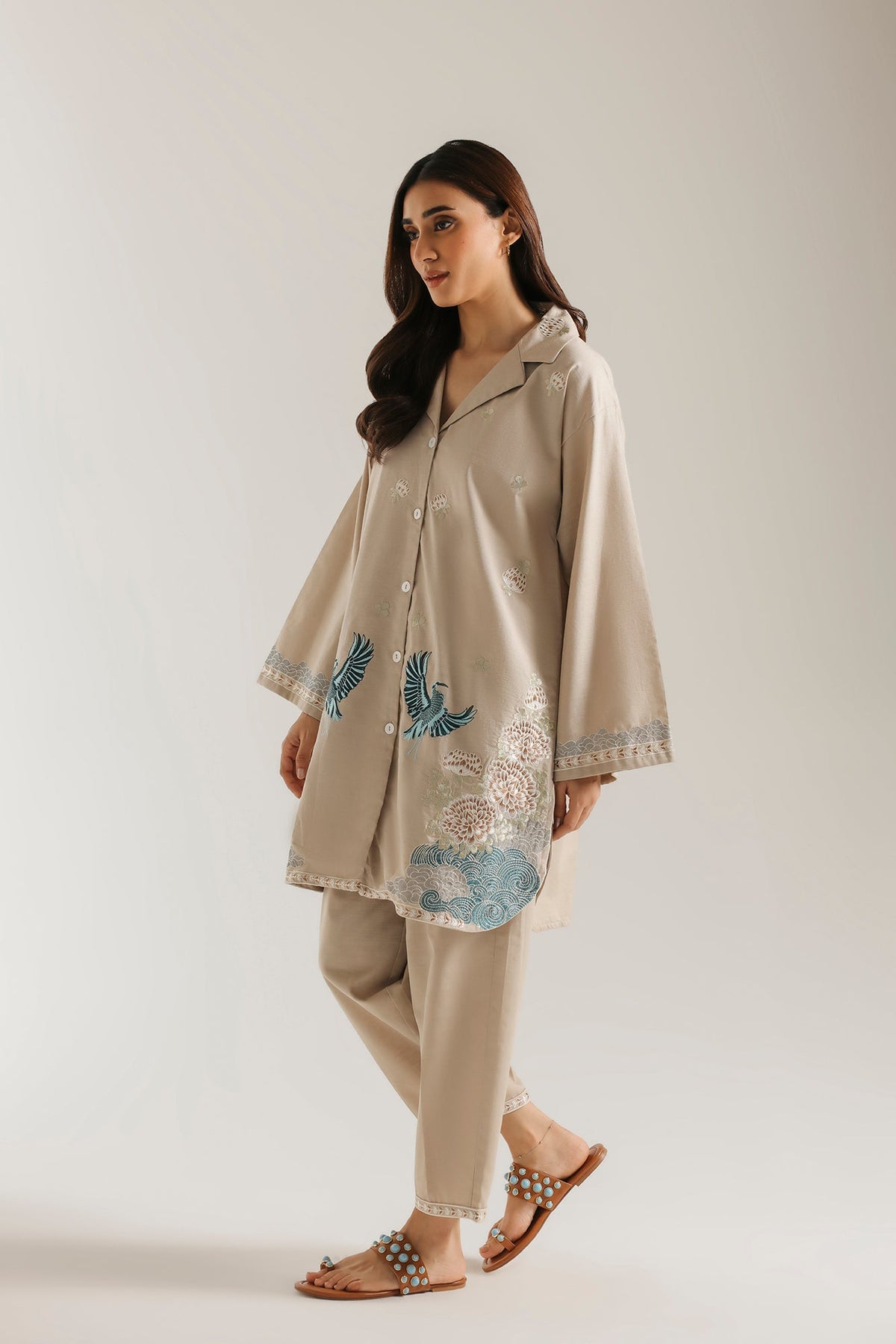 Embroidered 2 Piece Suit E9543
