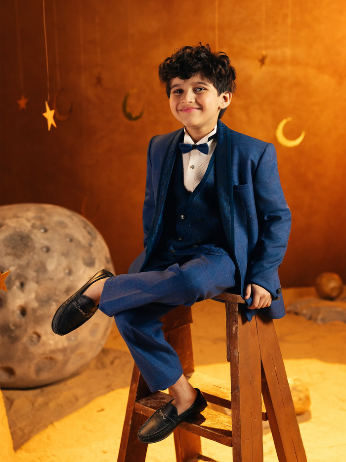 Royal Blue Shawl Collar Tuxedo Suit