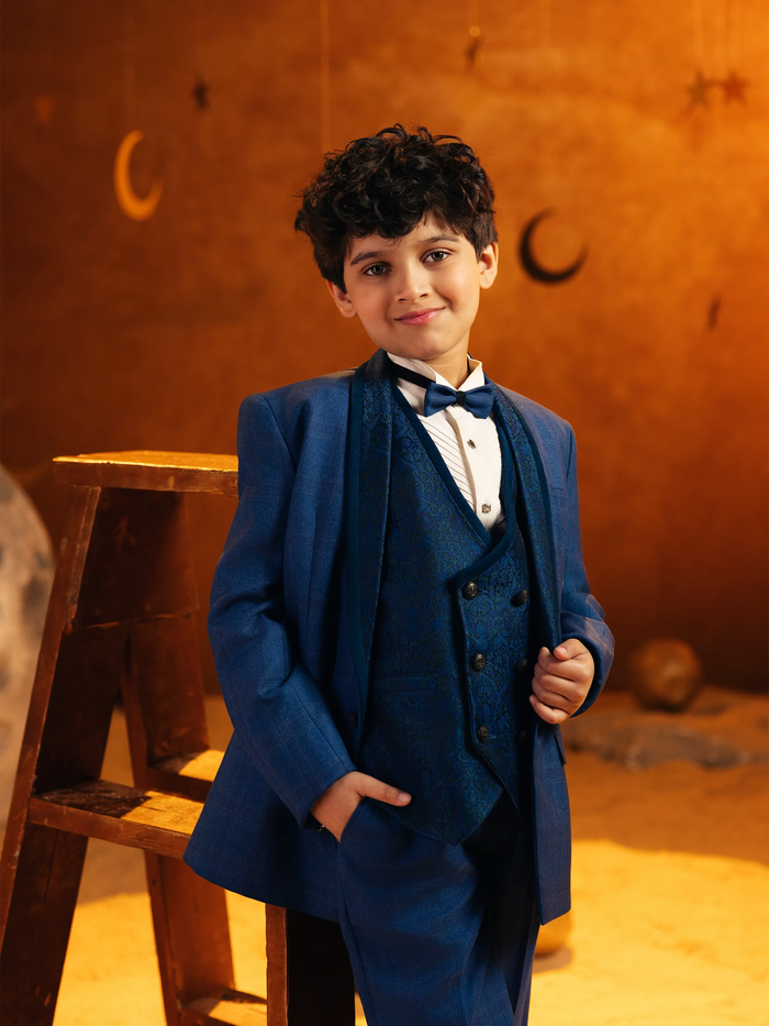 Royal Blue Shawl Collar Tuxedo Suit