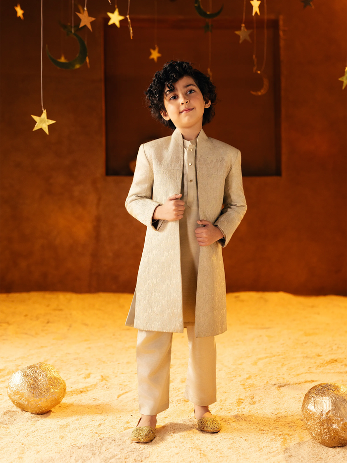 Cream Sherwani Suit