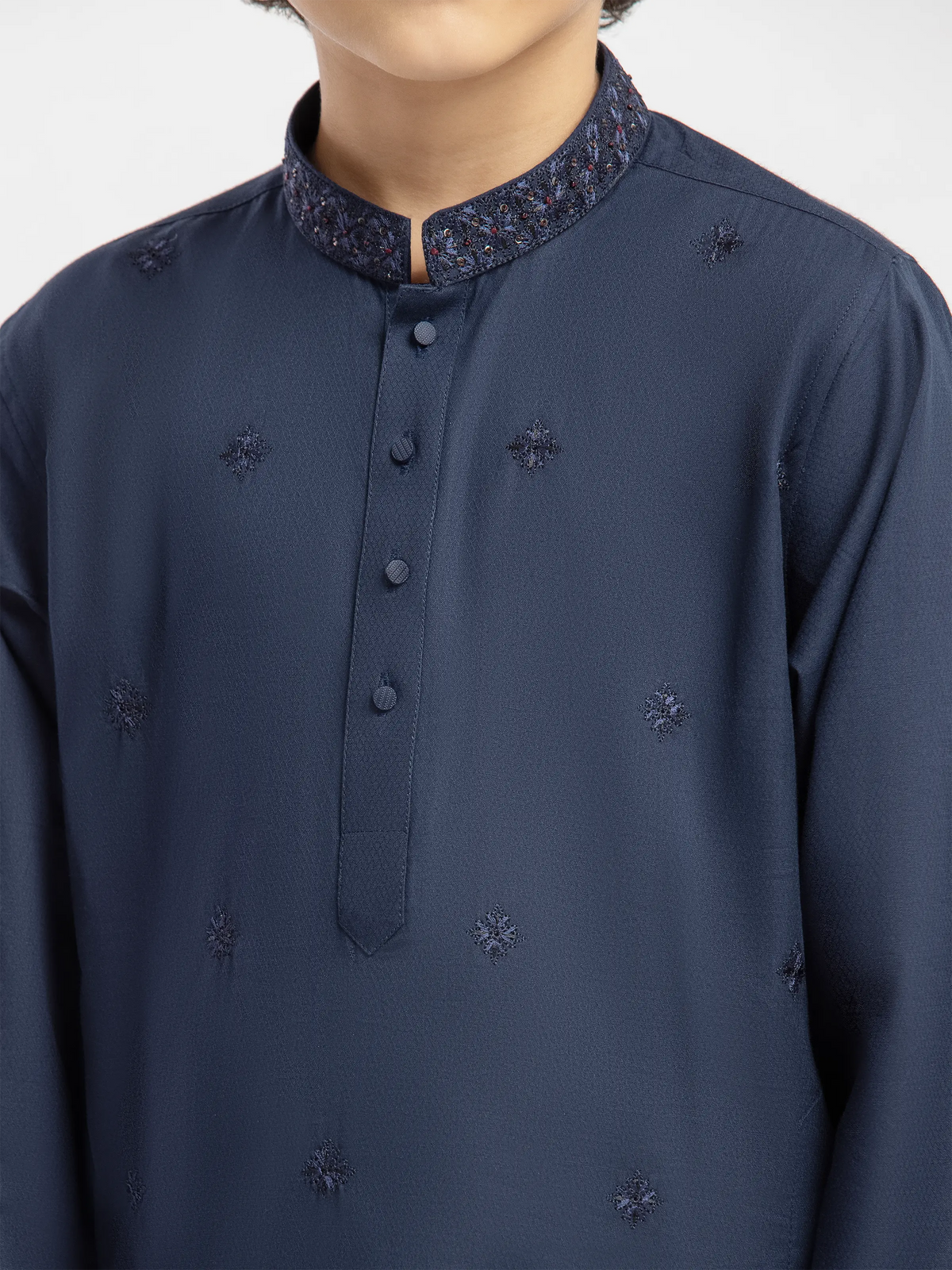 Embroidered Dobby Kurta Pajama - Ebtkpc5-002