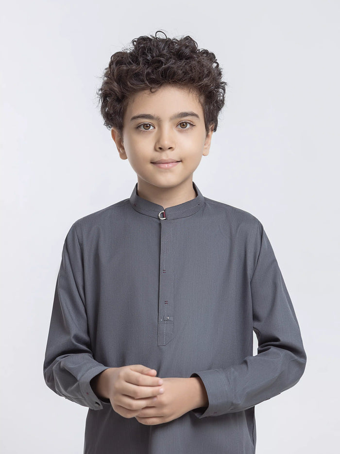 Blended Grey Shalwar Kameez