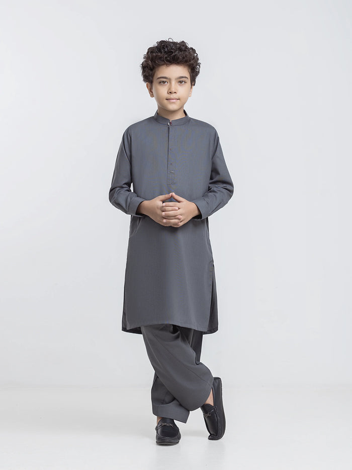 Blended Grey Shalwar Kameez