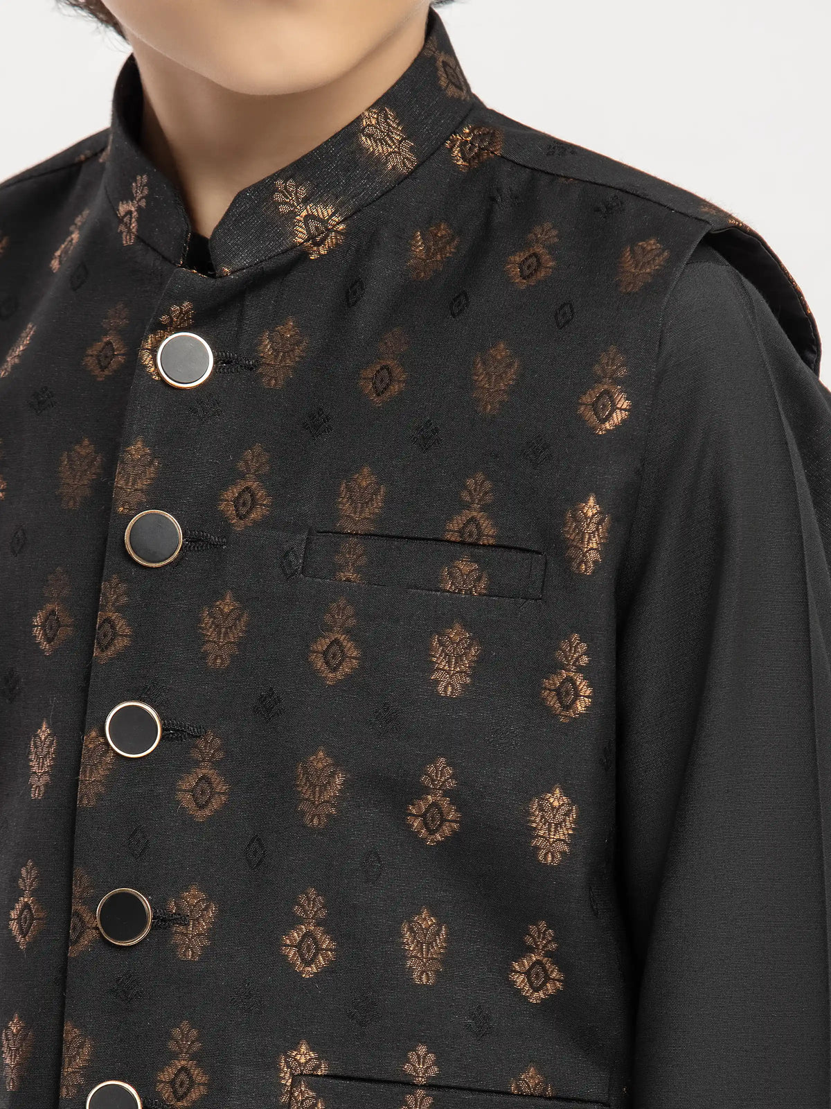 Embroidered Blended Waistcoat Suit - Ebtwcsc5-056