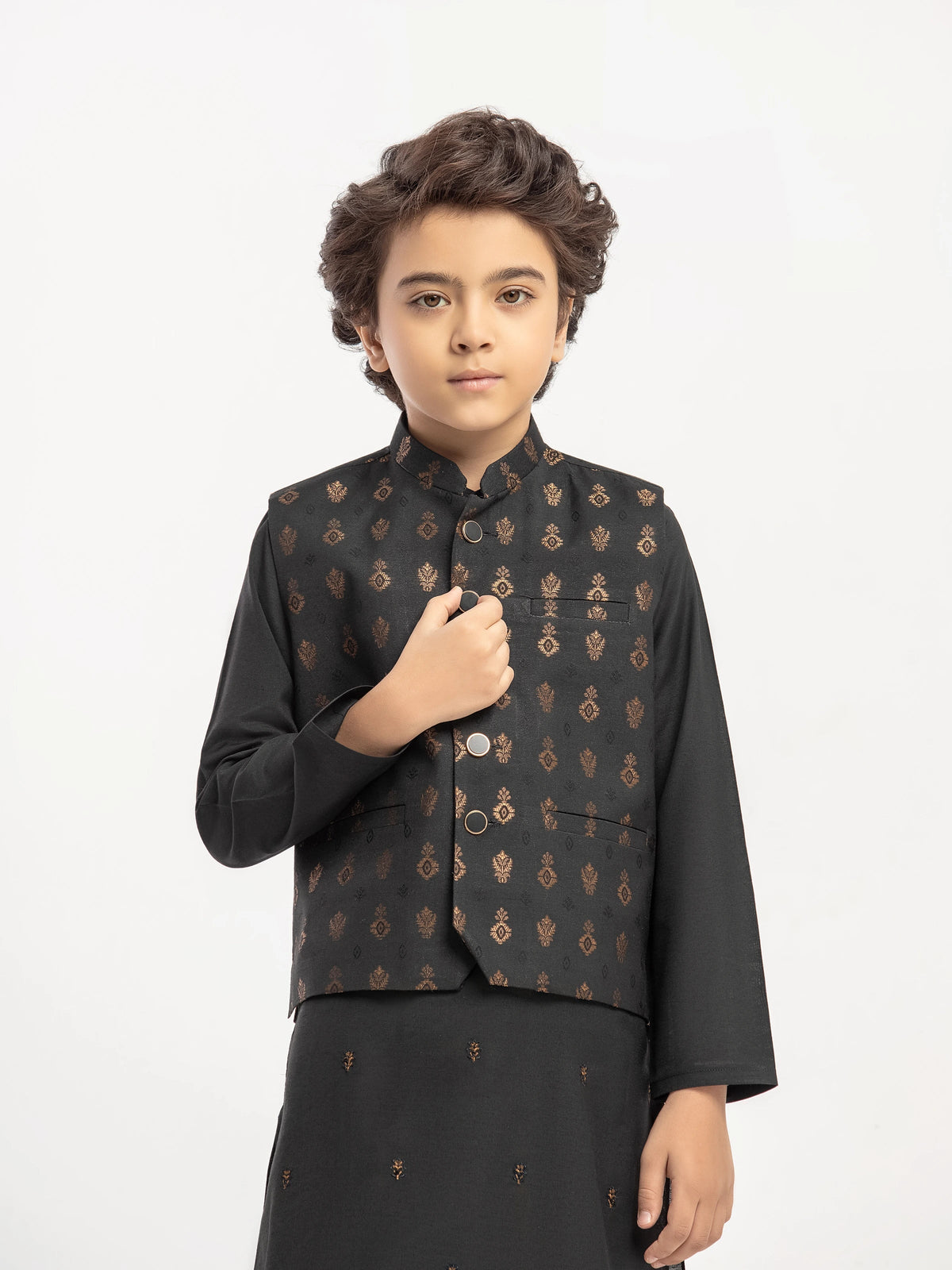 Embroidered Blended Waistcoat Suit - Ebtwcsc5-056
