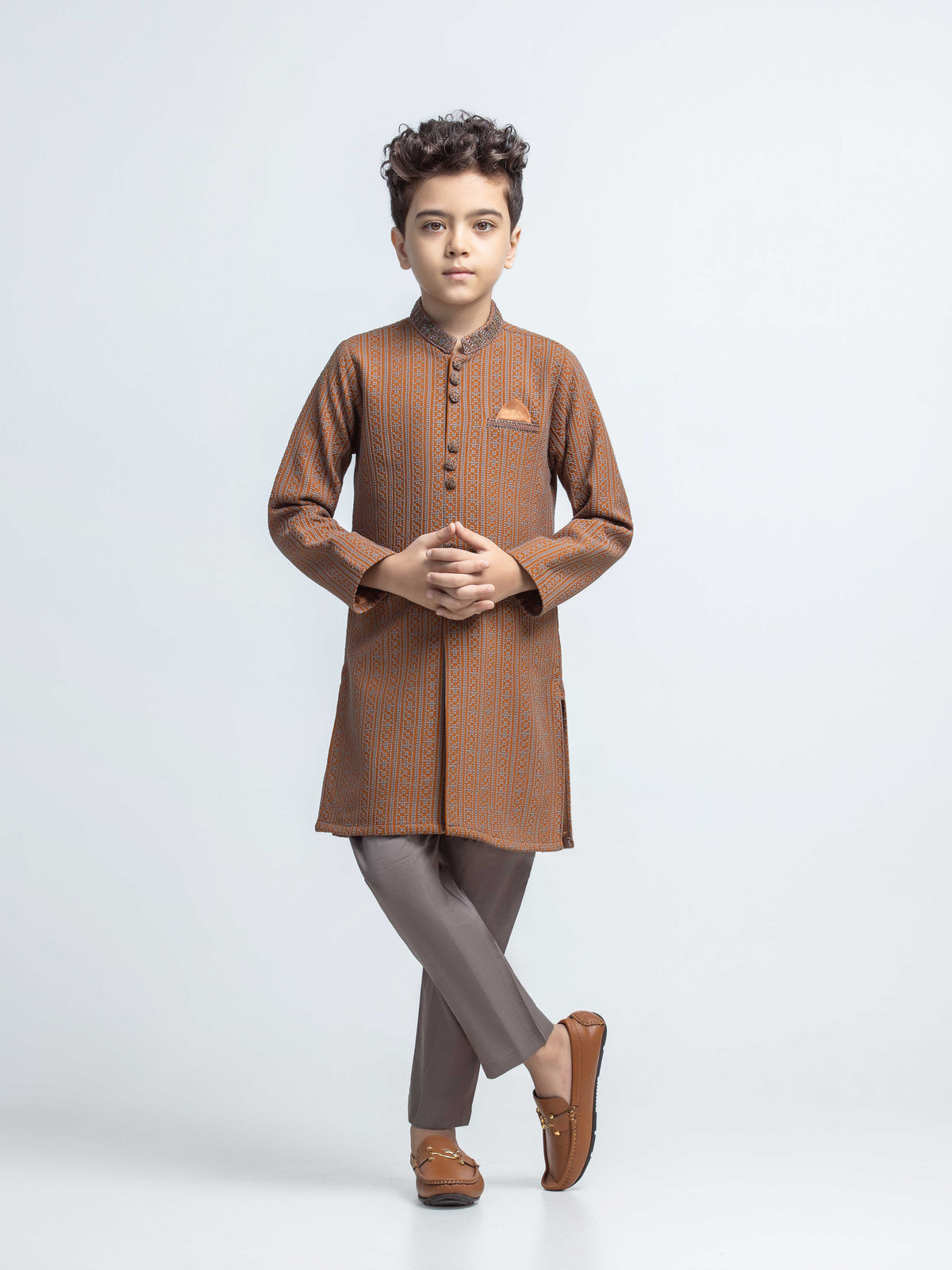 Embroidered Schiffli Kurta Pajama - Ecbtkp5-006