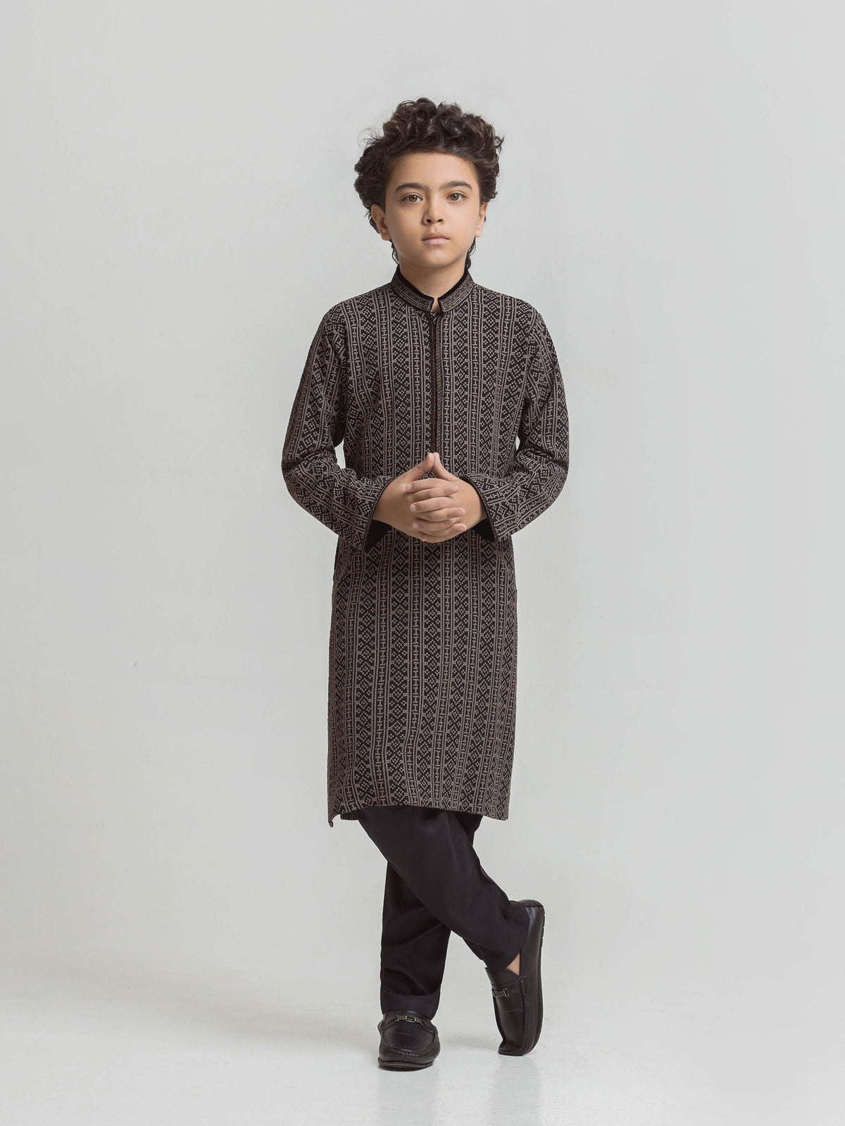 Embroidered Schiffli Kurta Pajama - Ecbtkp6-013