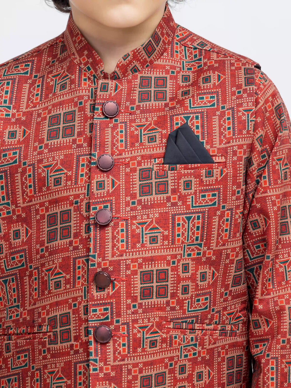 Khaddar Waistcoat Suit - Ecbtwcs5-060