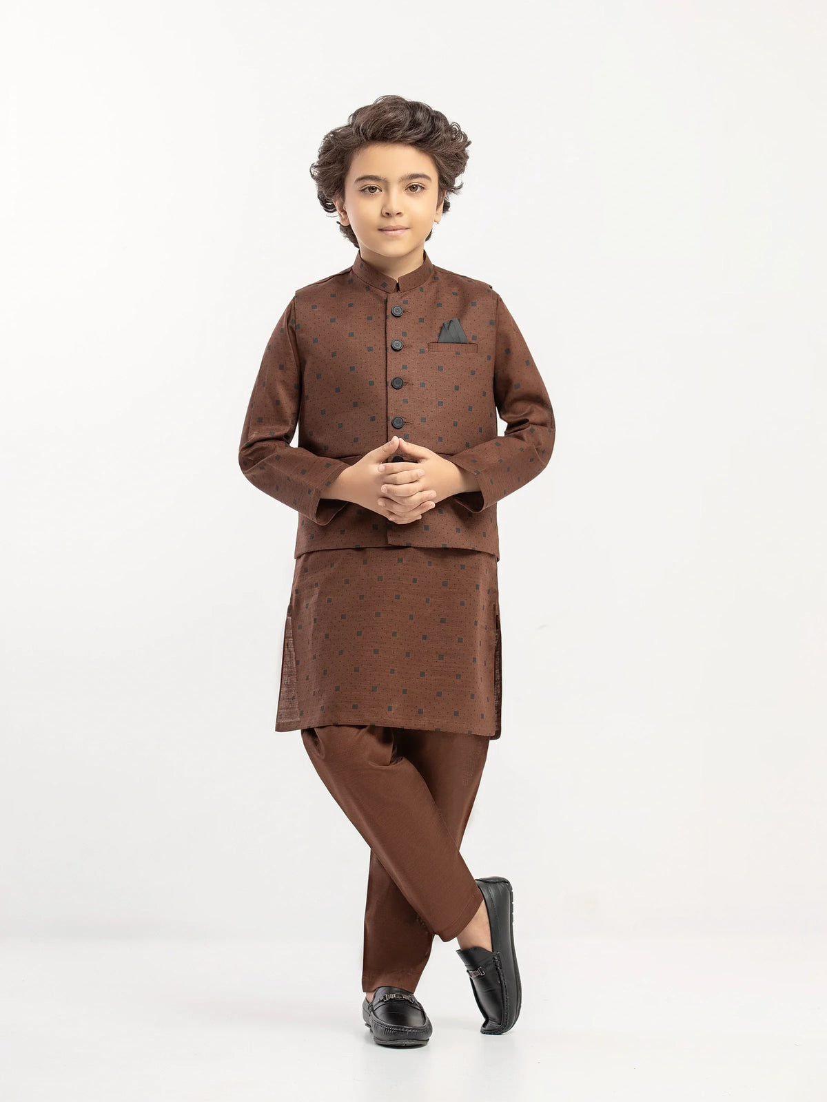 Khaddar Waistcoat Suit - Ecbtwcs5-067