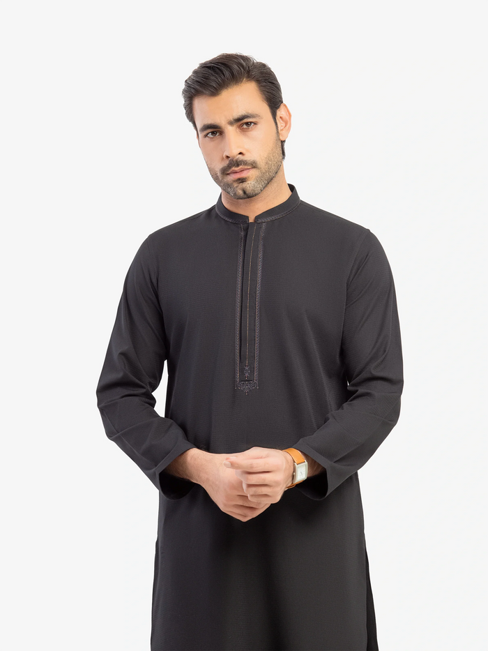 Embroidered Blended Kurta Pajama - Emtkpt5-084