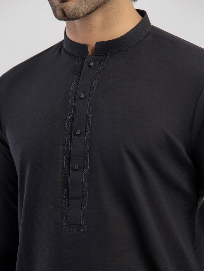Embroidered Khaddar Kurta Pajama - Emtkpt5-090
