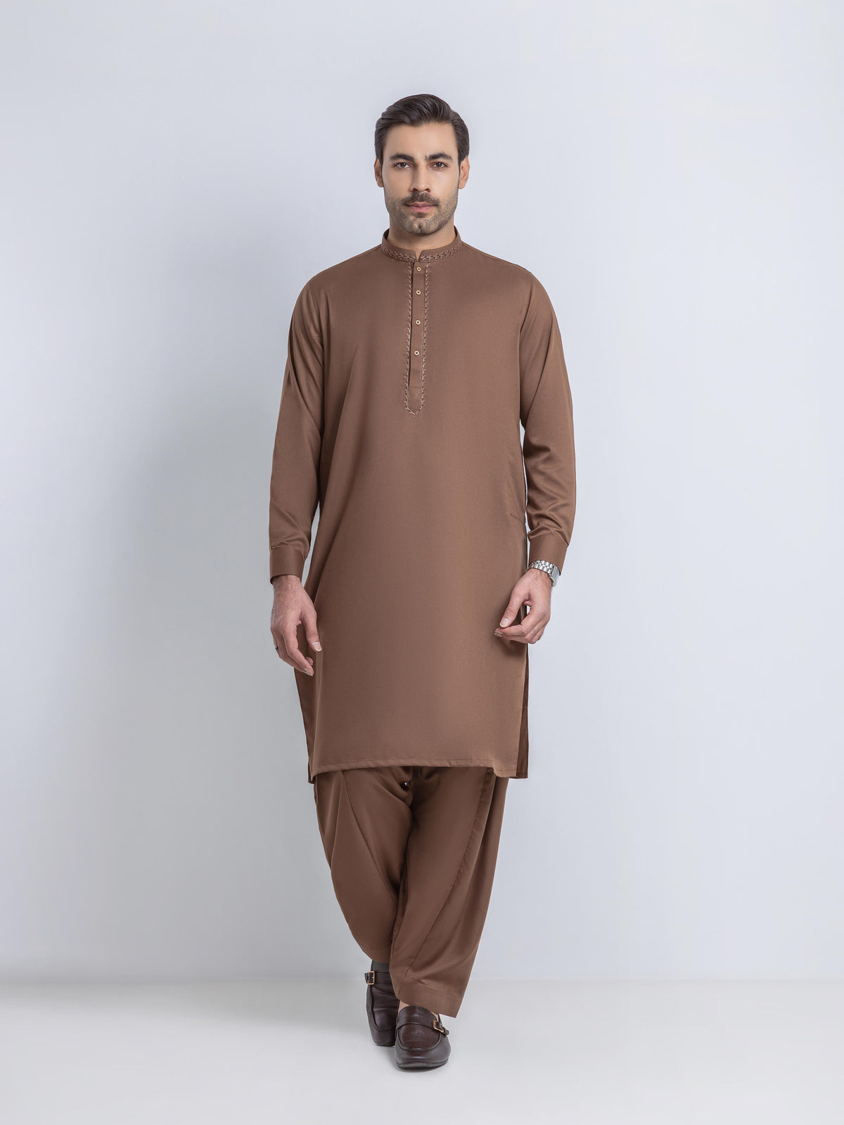Embroidered Dobby Shalwar Kameez - Emtks6-41272