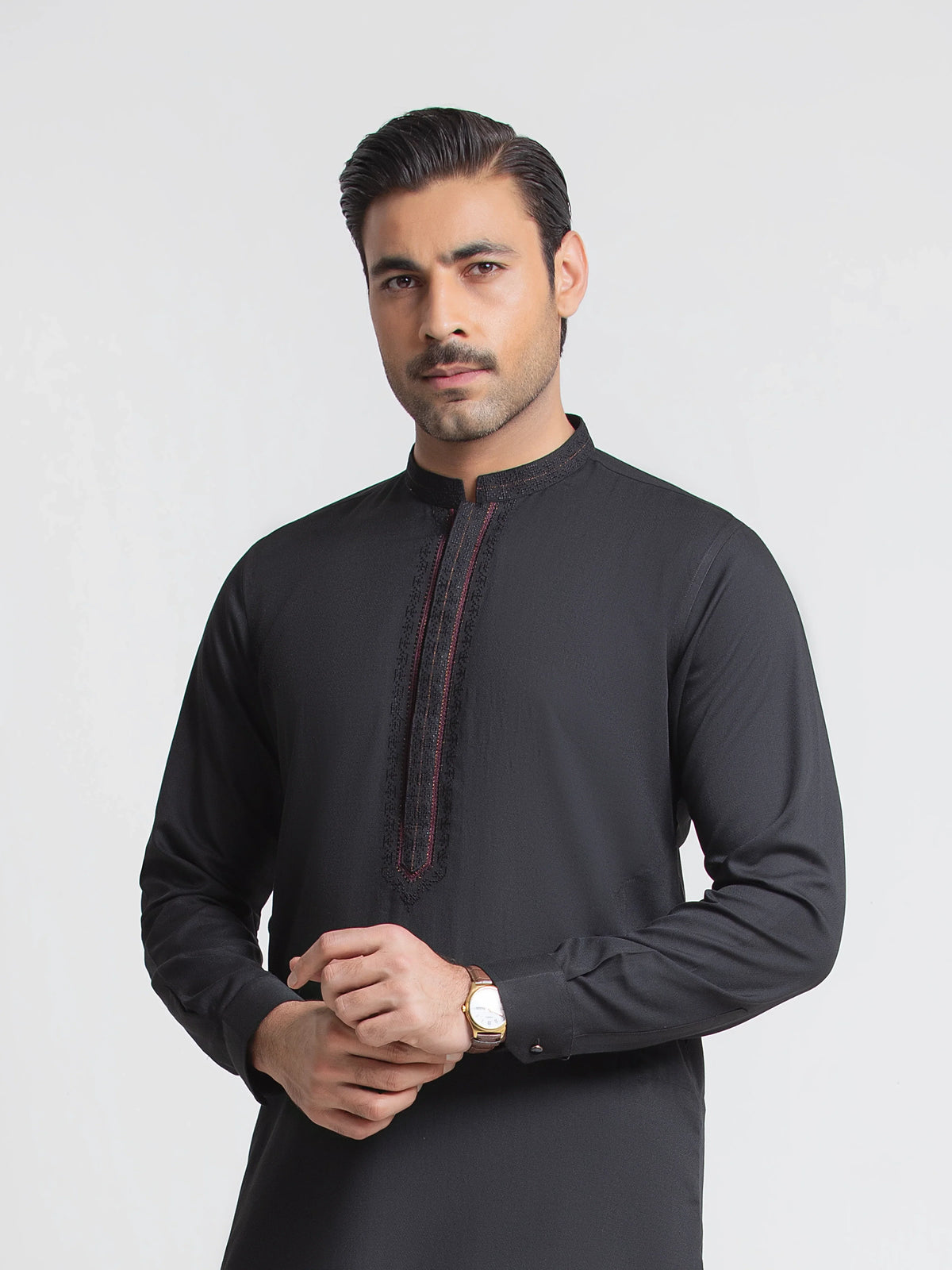 Embroidered Dobby Shalwar Kameez - Emtkst6-99648