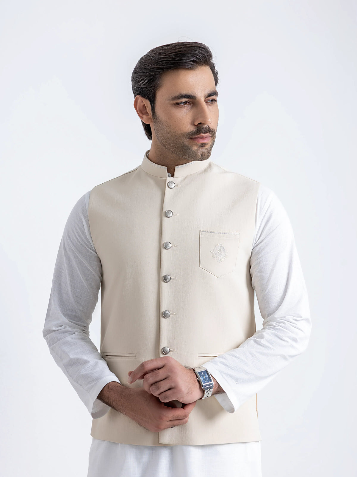 Embroidered Viscose Waistcoat - Emtwce6-36013