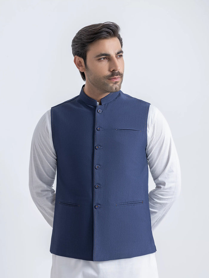 Plain Viscose Waistcoat - Emtwcp6-36012