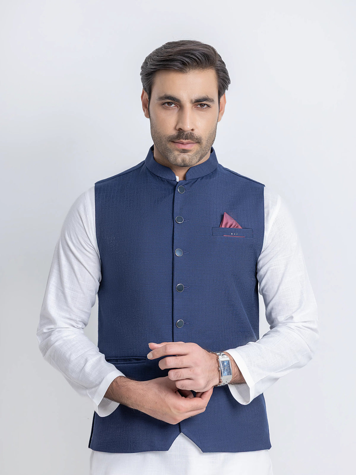 Plain Viscose Waistcoat - Emtwcp6-36014