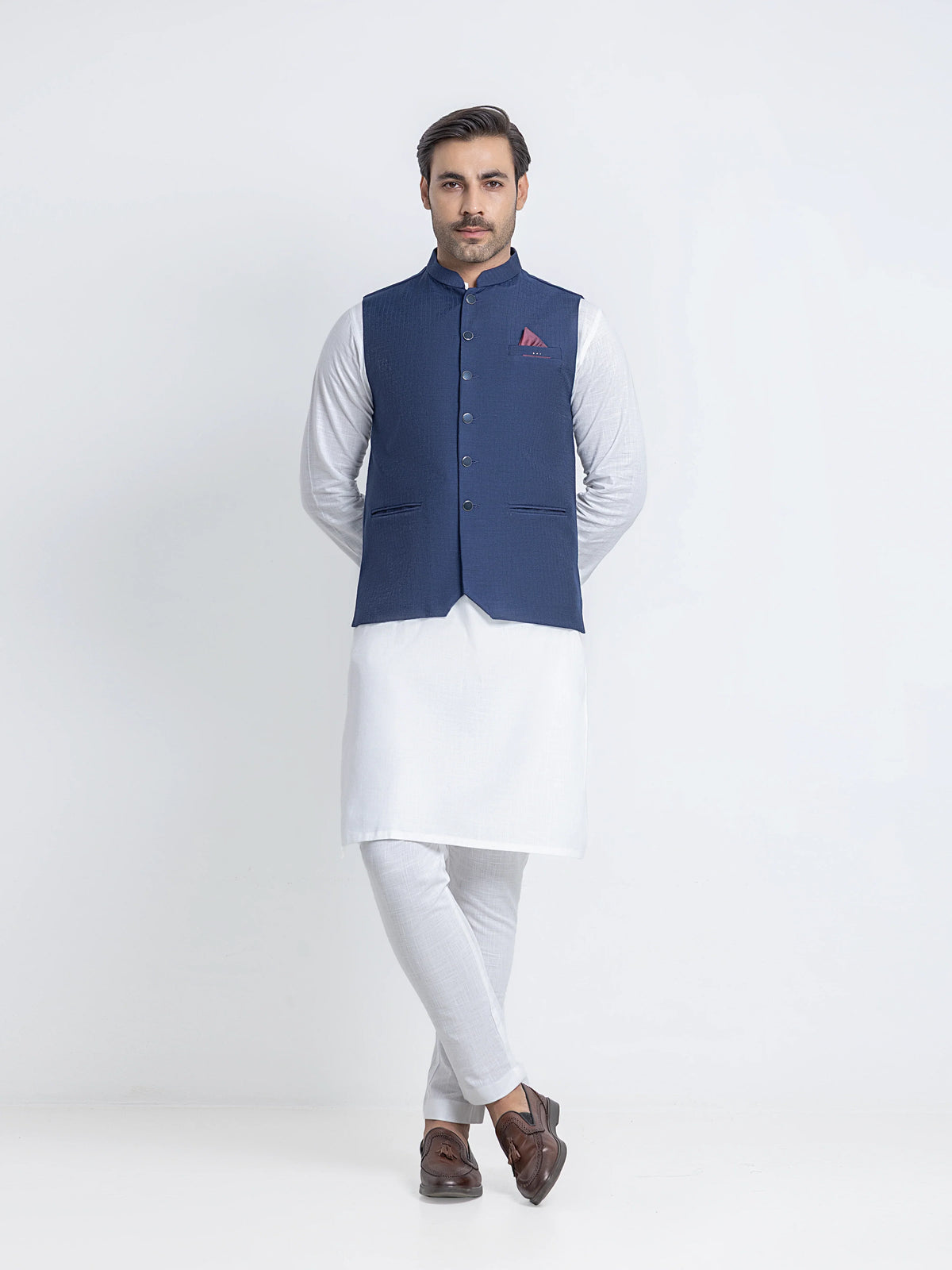 Plain Viscose Waistcoat - Emtwcp6-36014