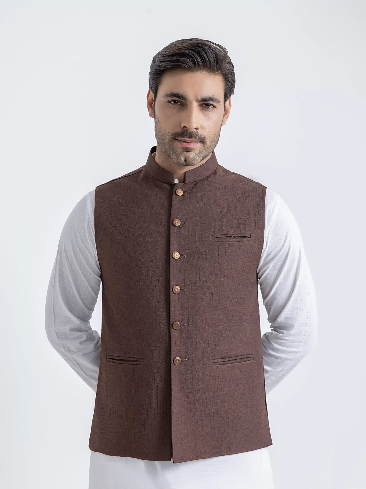 Plain Viscose Waistcoat - Emtwcp6-36015