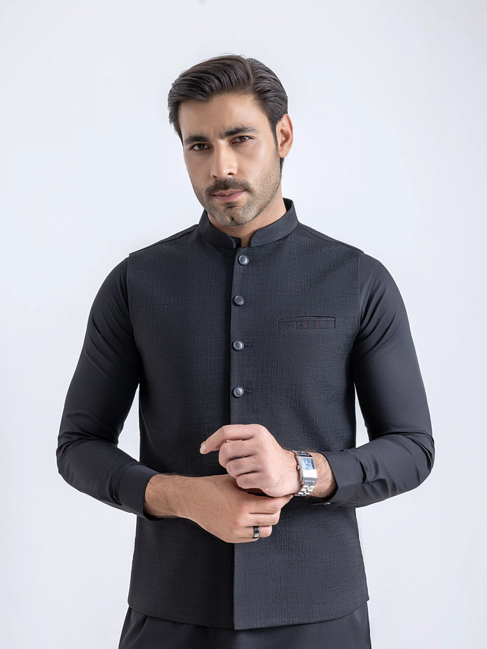 Plain Viscose Waistcoat - Emtwcp6-36016