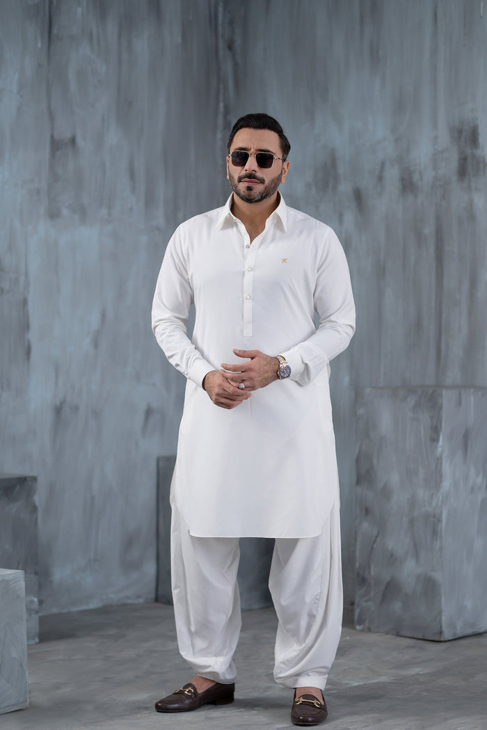 White Wash N Wear Shalwar Kameez