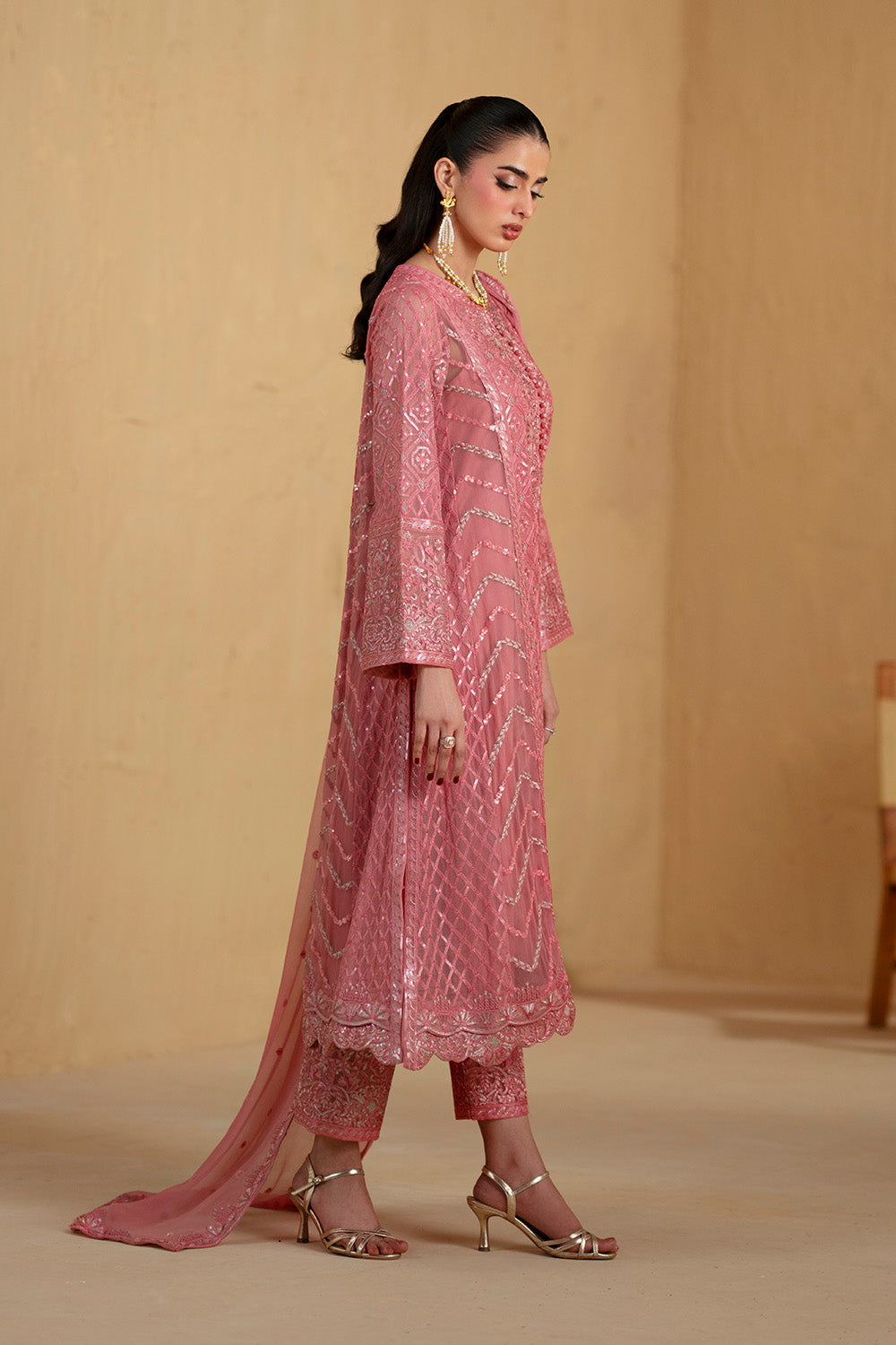 3 Piece Embroiderd Chiffon NUBIA - FSU5662