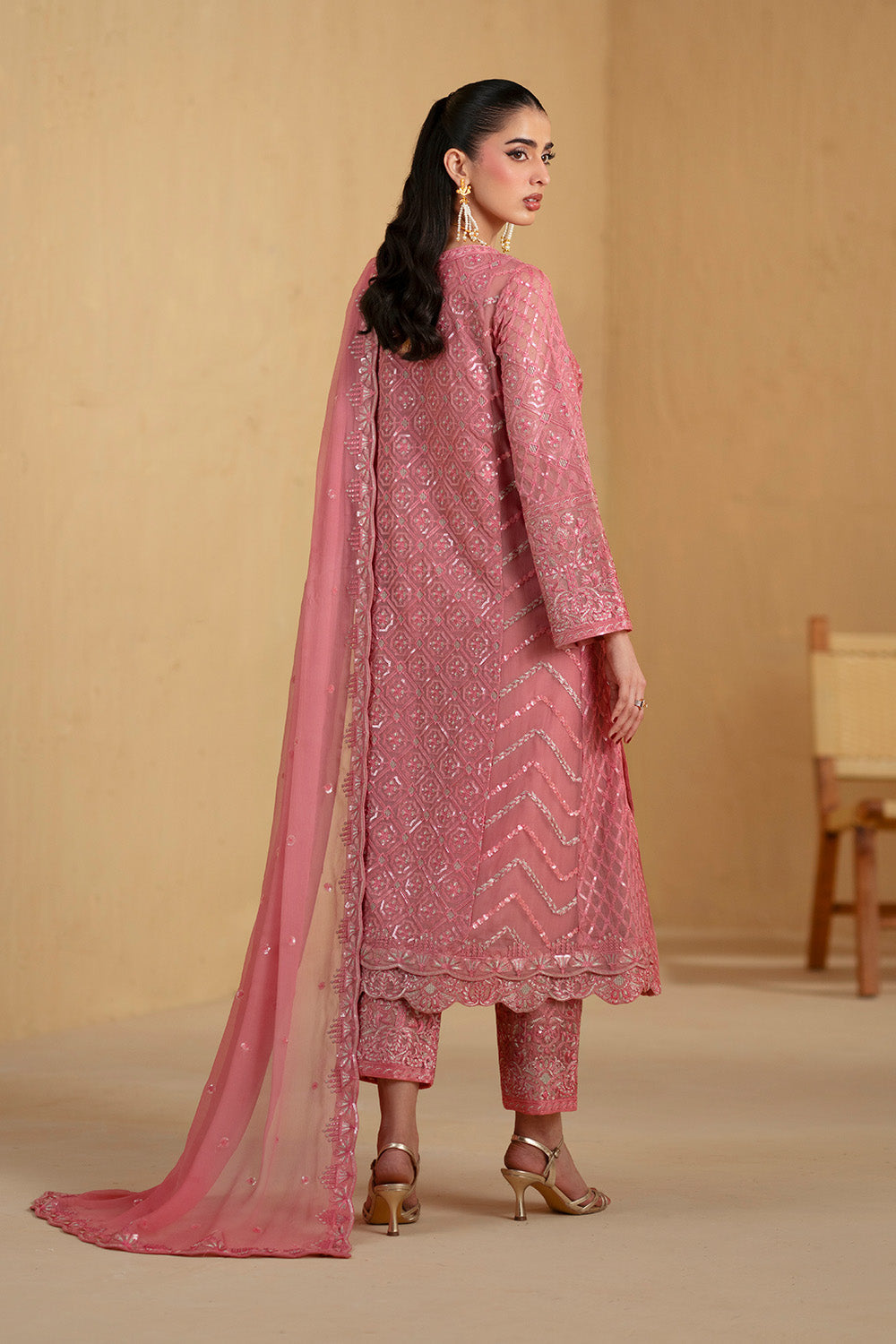 3 Piece Embroiderd Chiffon NUBIA - FSU5662