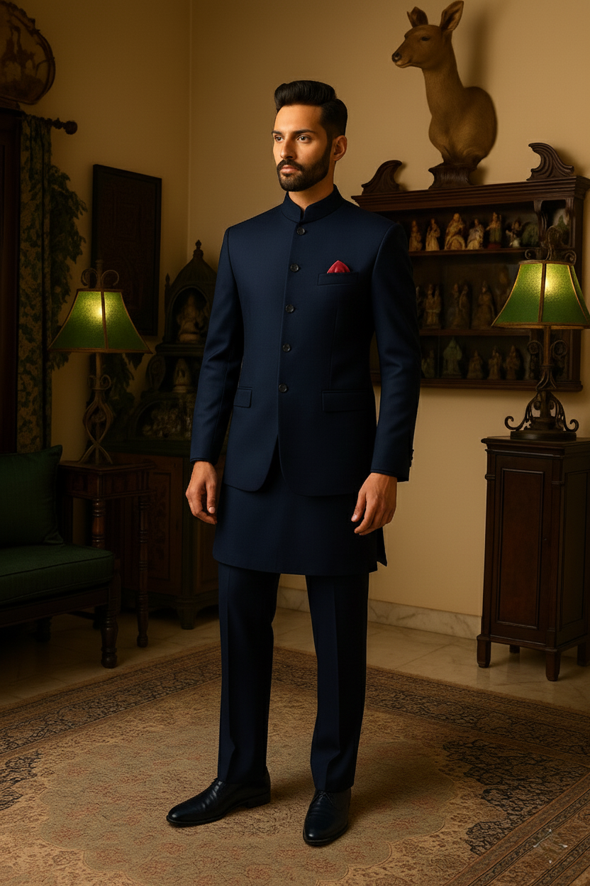 Blue Plain Prince Coat