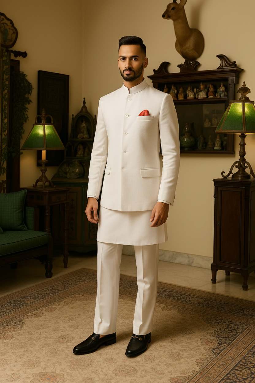 White Plain Prince Coat