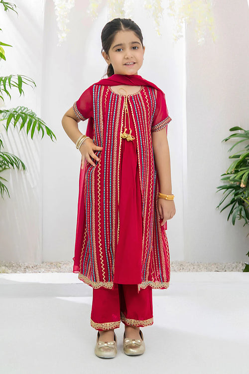 Chiffon Embroidered 3 Pc Suit