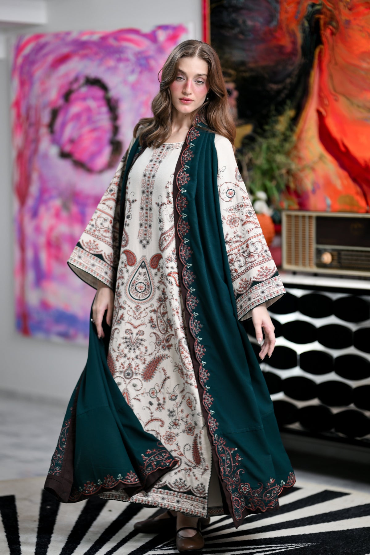 Elara Ivory Karandi 3-Piece Suit