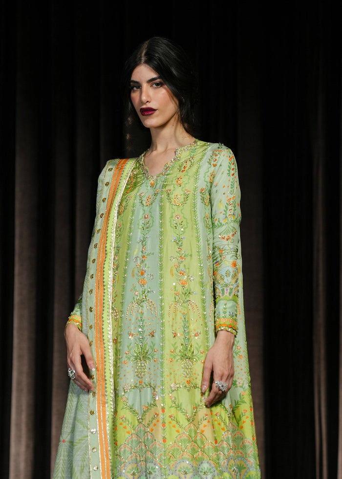 Rangralli Lime 3 Piece Tussal Silk