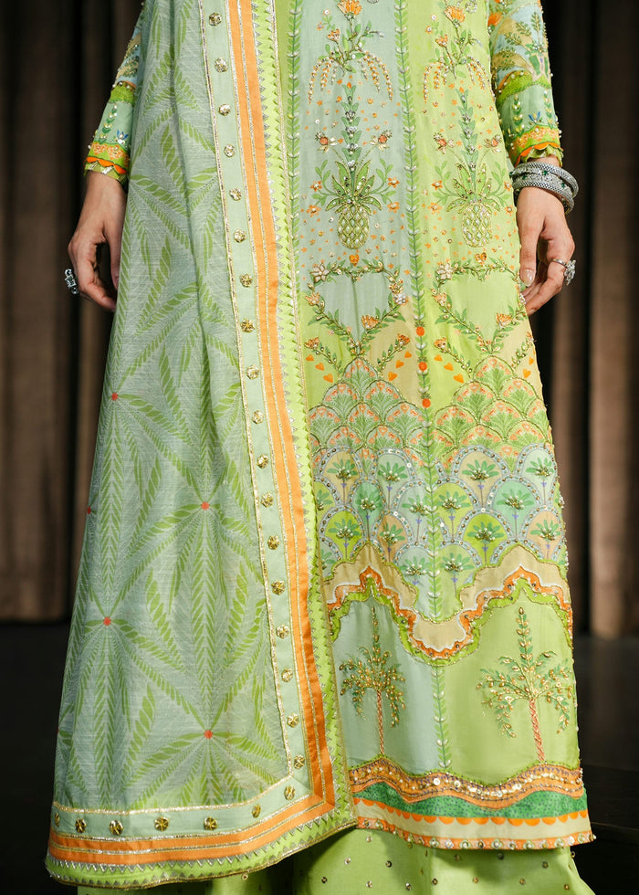 Rangralli Lime 3 Piece Tussal Silk