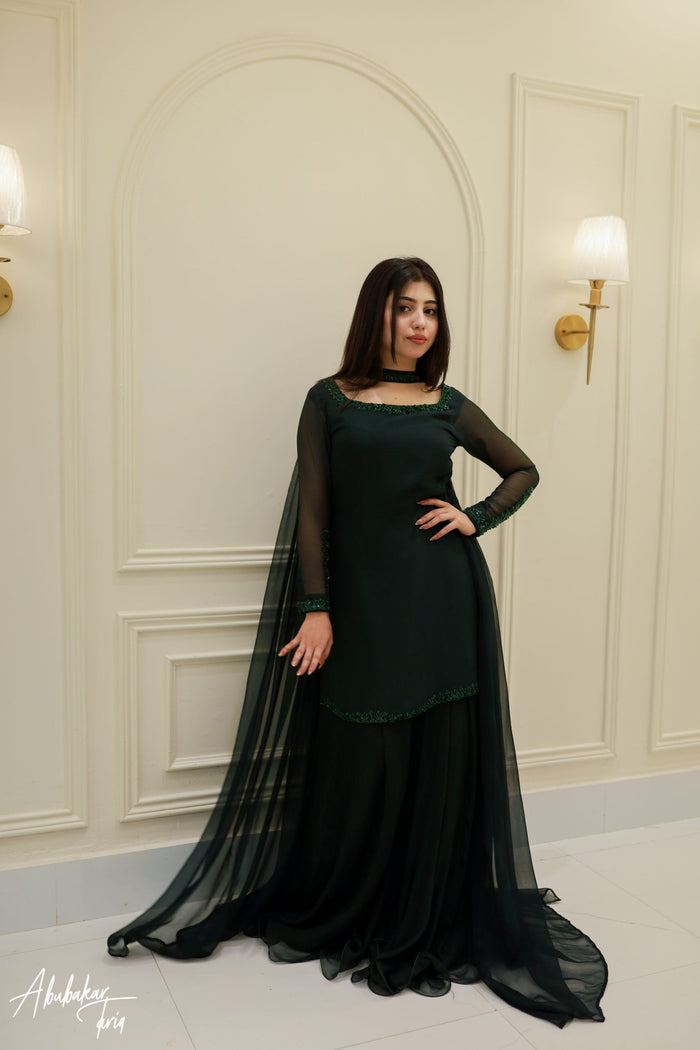 Green Kurta Sharara Set