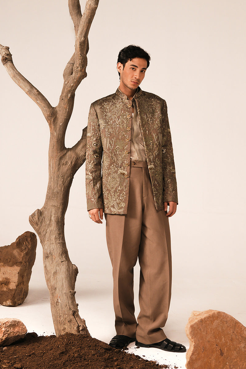Pasha' Hand Embroidered Bandhgala Jacket