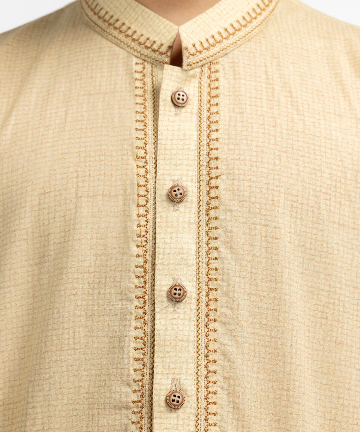Yellow Cotton Semi-Formal Kurta