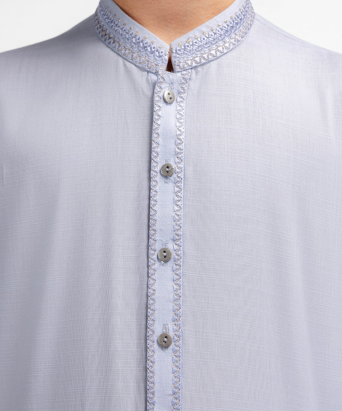 Light Purple Cotton Semi-Formal Kurta