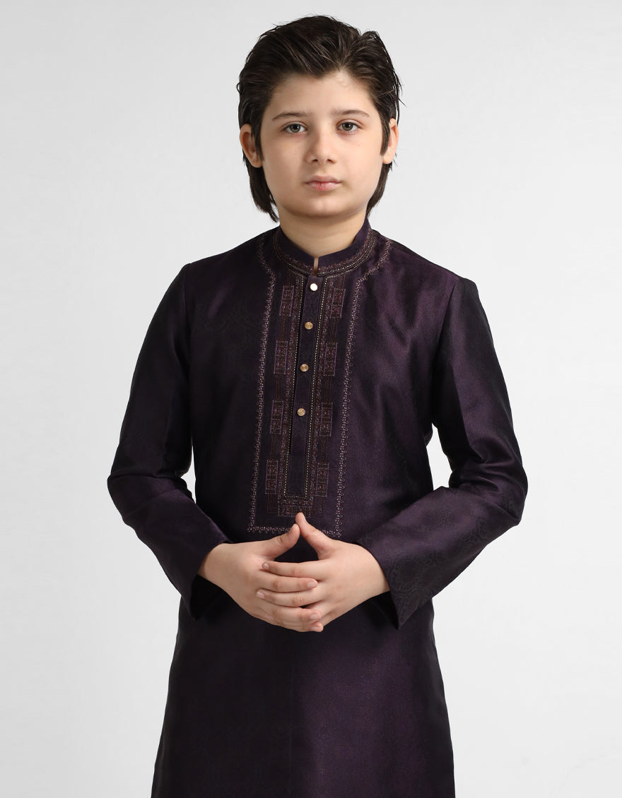 Deep Purple Boys Formal Kurta