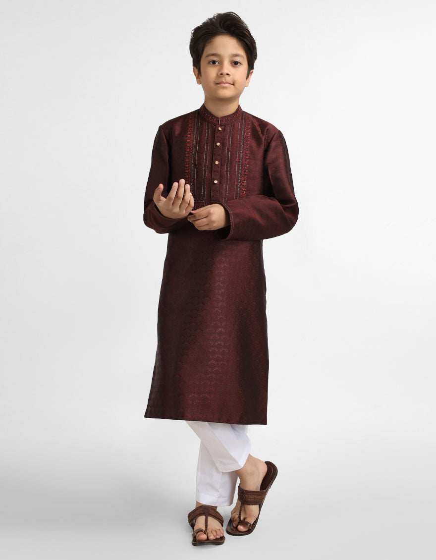 Maroon Boys Formal Kurta