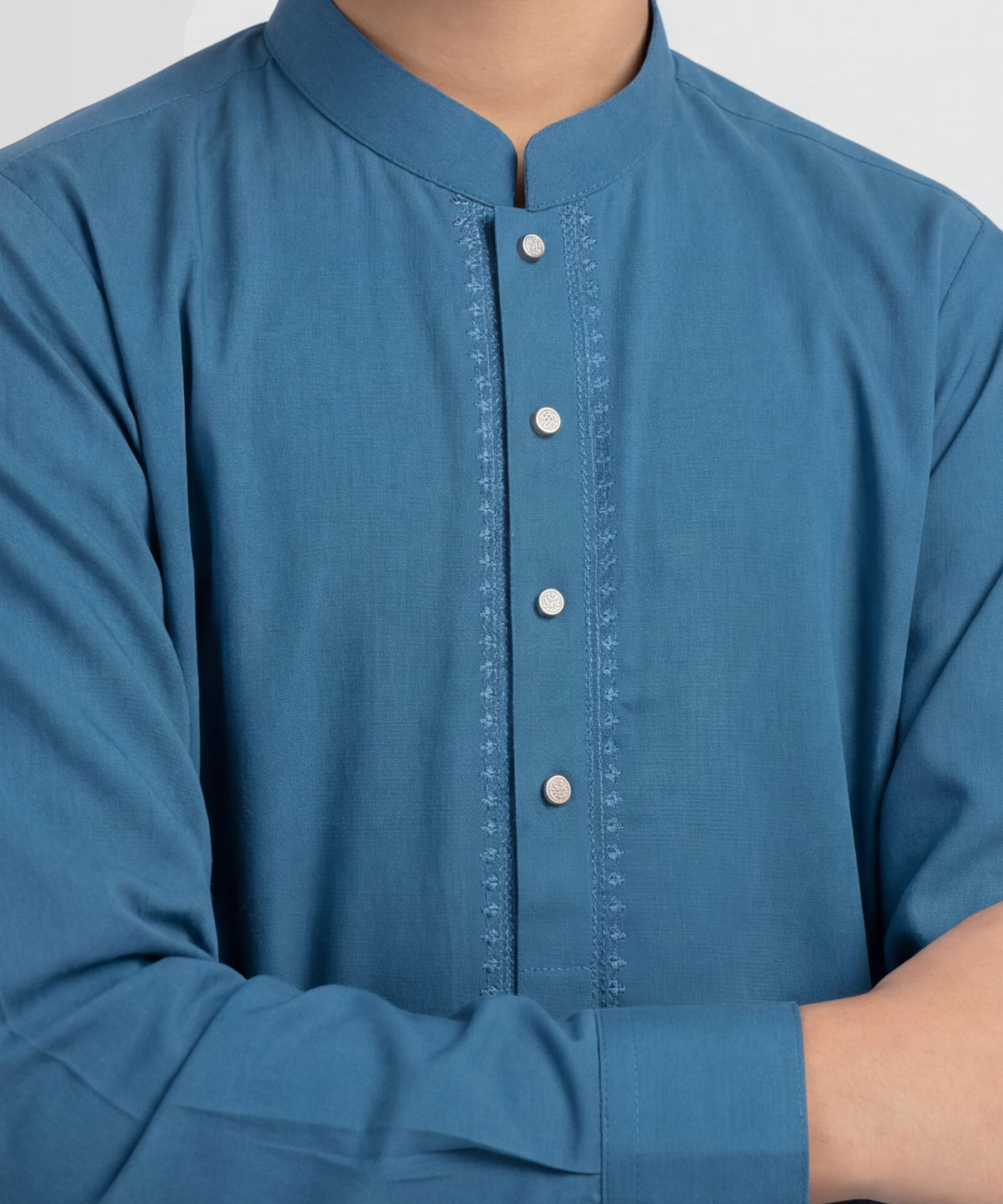 Turquoise Semi-Formal Kameez Shalwar