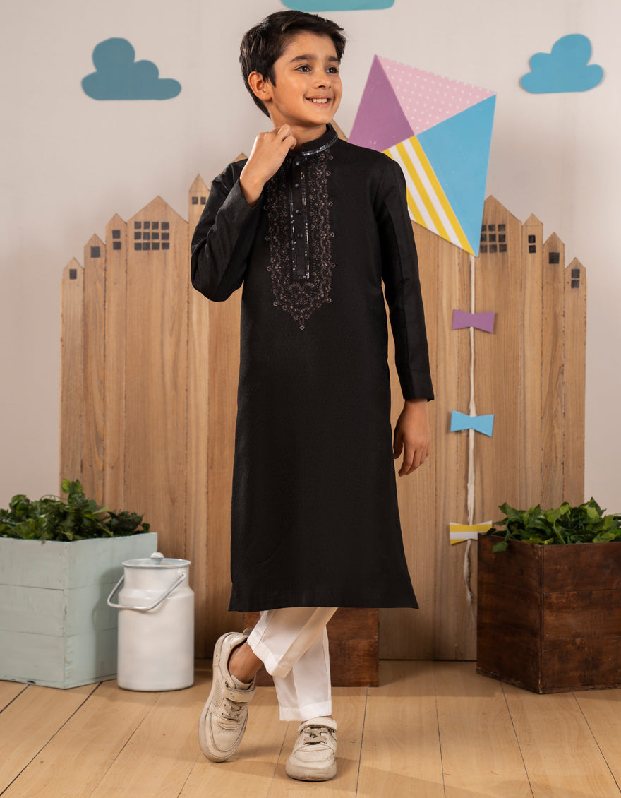 Black Boys Formal Kurta