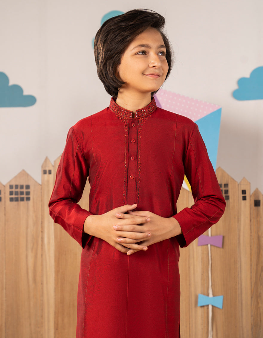 Red Boys Formal Kurta