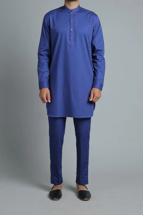SHORT KURTA TROUSER ROYAL BLUE