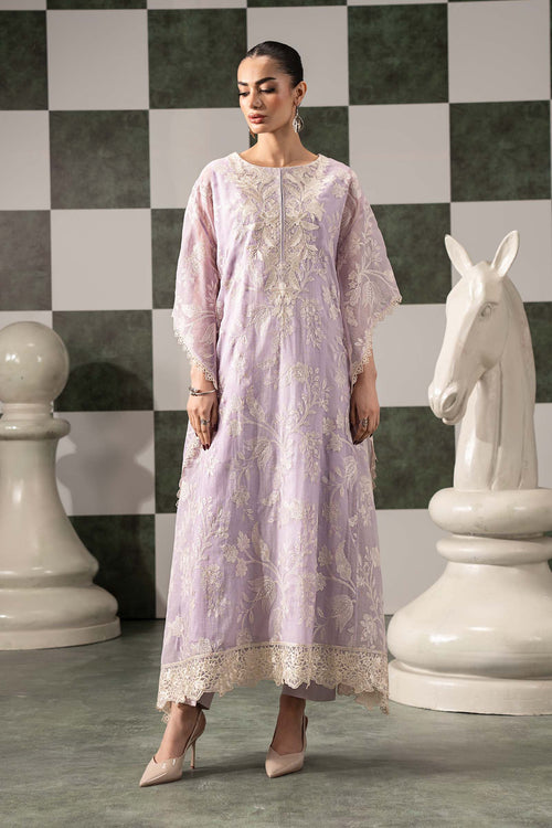 3 Piece Embroidered Cotton Net Suit DW-EF26-03-Lilac