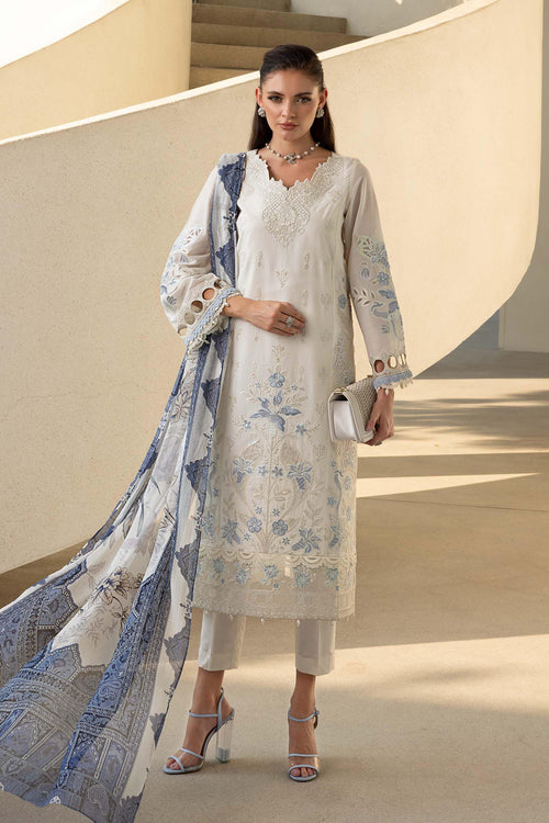 3 Piece Embroidered Lawn Suit DW-EF26-62-Off White